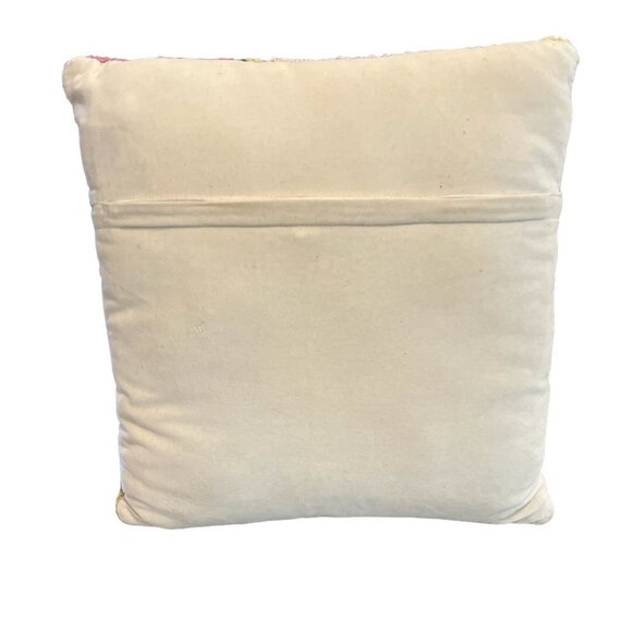 Pastel Horse Hand Hooked Wool 16x16 Decorative Pillow with Insert - Picture 3 of 5